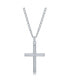 ფოტო #1 პროდუქტის Stainless Steel or Gold Plated over Stainless Steel Polished 3D Cross Necklace