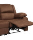 Bustle Back Loveseat With Two Built-In Recliners