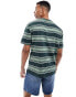 ASOS DESIGN relaxed t-shirt in green stripe