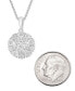 ფოტო #5 პროდუქტის Diamond Flower Burst Cluster 18" Pendant Necklace (1/10 ct. t.w.) in Sterling Silver, Created for Macy's