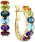 Фото #1 товара Серьги EFFY Collection Multi-Gemstone Hoop in 14k Gold