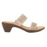 Easy Spirit Crista CutOuts Block Heels Womens Beige Casual Sandals E-CRISTA-110