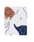 Фото #2 товара Playful Elephant 100% Cotton White/Blue Baby Fitted Crib Sheet