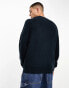 Фото #4 товара COLLUSION knitted crewneck jumper in navy blue