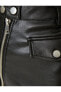 Юбка Koton Suni Leather Zippered Slim Fit Pocket