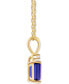 Фото #3 товара Macy's tanzanite (1 ct. t.w.) & Diamond Accent 18" Pendant Necklace in 14k Gold or 14k White Gold