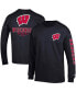 Фото #2 товара Men's Black Wisconsin Badgers Team Stack Long Sleeve T-shirt