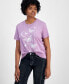 ფოტო #1 პროდუქტის Juniors' Butterfly Crewneck T-Shirt