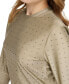 Фото #4 товара Women's Studded Crewneck Long-Sleeve Top