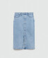 ფოტო #1 პროდუქტის Women's Slit Denim Skirt