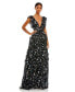 ფოტო #1 პროდუქტის Women's Women's Ieena Ruffled Floral Print Cap Sleeve Gown