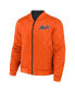 Фото #3 товара Men's Darius Rucker Collection by Black, Orange New York Mets Reversible Full-Zip Bomber Jacket