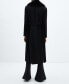 ფოტო #2 პროდუქტის Women's Faux Fur Collar Detachable Wool Coat