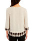ფოტო #2 პროდუქტის Juniors' 2-Fer Side-Button Sweater