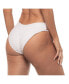 Фото #2 товара Women's Lace Overlay Reversible Braided V Front Classic Bikini Bottom