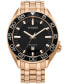 ფოტო #1 პროდუქტის Eco-Drive Men's Sport Luxury Rose Gold-Tone Stainless Steel Bracelet Watch 42mm