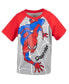 Фото #3 товара Toddler Boys Spider-Man T-Shirt and French Terry Shorts Outfit Set to (2T - 10-12)