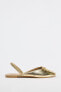 METALLIC SLINGBACK BALLET FLATS