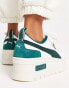 Фото #2 товара Puma Mayze Wedge trainers in off white and green