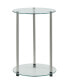 Фото #1 товара 15.75" Glass Designs2Go 2 Tier Round End Table