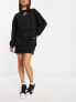 Фото #3 товара Urban Revivo mini denim cargo skirt in black