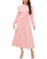 Фото #1 товара Платье женское Vera Dolini Midi Dress 90% полиэстер, 10% спандекс розового цвета 48.8 дюймов от плеча до подола