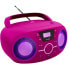Фото #2 товара BIGBEN CD61RSUSB Tragbares Radio CD USB Pink + Leuchtlautsprecher