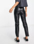 ONLY Emily faux leather ankle trousers in black Черный, XS - фото #2