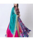 Фото #2 товара Women's Hand Tie Dyed Lehenga Choli Set with Heavy Mirror Work Blouse