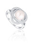 Charming ring with real pearl and zircons JL0759
