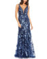 Фото #1 товара Mac Duggal Embellished Sleeveless Plunge Neck Gown Women's 2