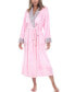 ფოტო #2 პროდუქტის Women's Long Cozy Loungewear Belted Robe