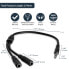 Фото #4 товара StarTech.com Headset adapter for headsets with separate headphone / microphone plugs - 3.5mm 4 position to 2x 3 position 3.5mm M/F - Black - 3.5 mm - 2 x 3.5 mm - Male - Female - Polyvinyl chloride (PVC)