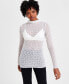 ფოტო #1 პროდუქტის Women's Mock Neck Lace Tunic, Created for Macy's