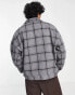 Фото #5 товара ASOS DESIGN oversized harrington check jacket in grey