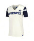 ფოტო #2 პროდუქტის Women's Cream Dallas Cowboys Kick Start V-Neck T-shirt