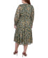 Фото #1 товара Plus Size Long Sleeve Clip Dot Dress