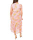 ფოტო #2 პროდუქტის Petite Short Sleeve Tiered Midi Dress