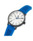 ფოტო #4 პროდუქტის Unisex Three Hand Code One Blue Silicone Strap Watch 38mm