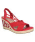 Фото #1 товара Women's Tiyasa Embroidered Platform Wedge Sandals