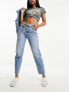 Bershka comfort fit mom jean in light blue