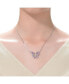 High Quality Sterling Silver Cubic Zirconia Butterfly Necklace