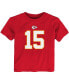 Фото #3 товара Toddler Boys and Girls Patrick Mahomes Red Kansas City Chiefs Player Name and Number T-shirt