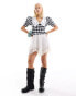 Reclaimed Vintage western shirt with collar in black and white gingham Vichy-Karo, 38 - фото #2