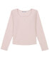 ფოტო #1 პროდუქტის Big Girls Square Neck Long sleeve Top