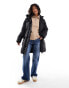 Фото #4 товара Selected Femme Down mid length puffer jacket in black