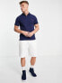 Polo Ralph Lauren slim fit pique polo with red player logo in washed navy