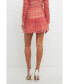 ფოტო #4 პროდუქტის Women's Shirred Floral Mesh Skirt