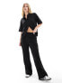 Фото #1 товара Vero Moda crochet wide leg trouser co-ord in black