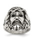 Фото #1 товара Stainless Steel Antiqued Black White Crystal Jesus Ring